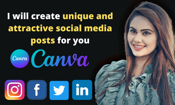 Gig Preview - Create attractive posts using canva canva expert