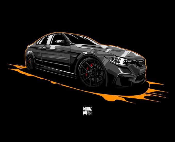 Gig Preview - Draw awesome car illustration for t shirt design