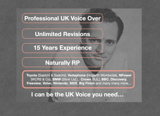 Gig Preview - Record your british male rp explainer voice over