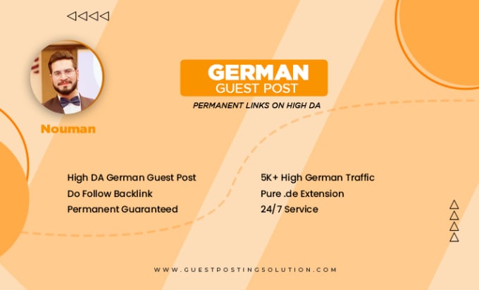 Gig Preview - Build SEO backlinks through german guest posts high da link building