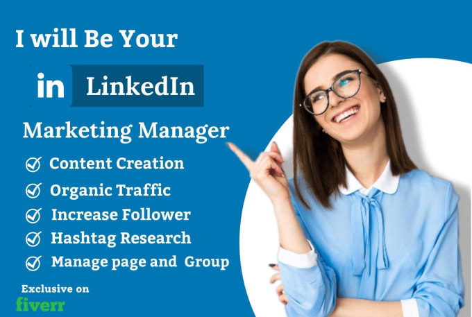 Gig Preview - Be your linkedin manager and content creator