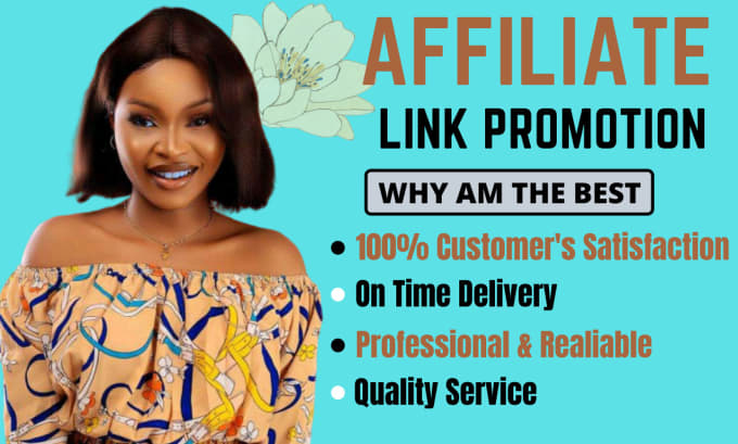 Gig Preview - Affiliate link promotion affiliate link affiliate link promotion