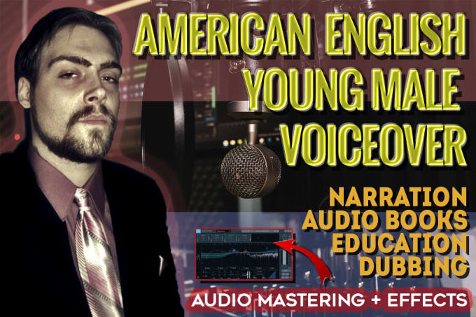 Gig Preview - Record voiceover, american english male, narration audiobook