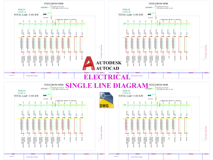 Bestseller - design electrical single line diagram and cad drawings