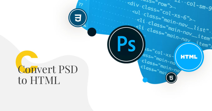 Gig Preview - Convert psd to HTML responsive bootstrap 4