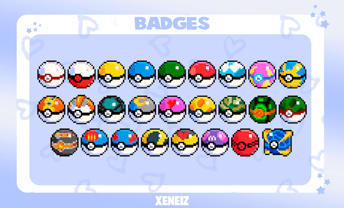 Gig Preview - Send you this premade pokémon twitch badges