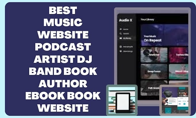 Gig Preview - Design music website podcast artist dj band book author ebook book website