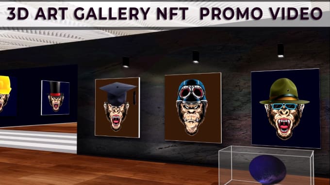 Gig Preview - Create modern 3d art gallery nft promo video to promote your nfts