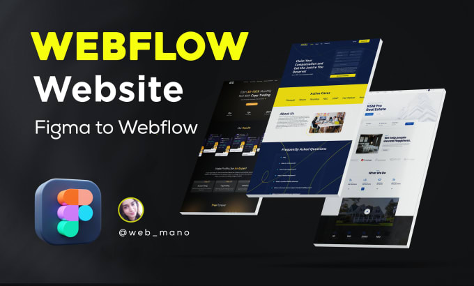 Gig Preview - Design responsive webflow website, figma to webflow