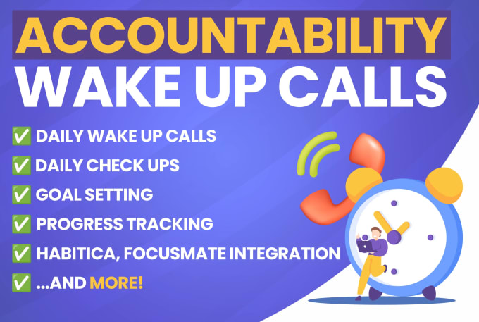 Bestseller - get you up with wake up calls and accountability coaching