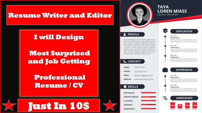 Gig Preview - Design best professional and attractive resume and CV