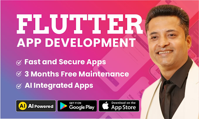 Gig Preview - Be flutter developer mobile app in flutter app development