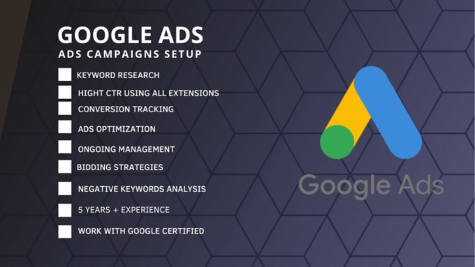 Gig Preview - Setup, optimize, and manage your google ads campaigns