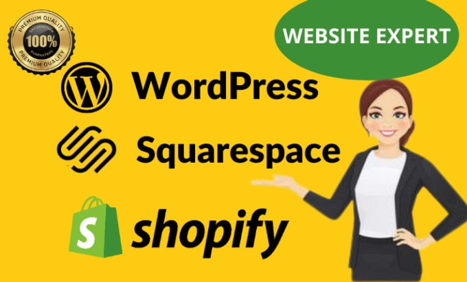 Bestseller - design wordpress, shopify and squarespace business website