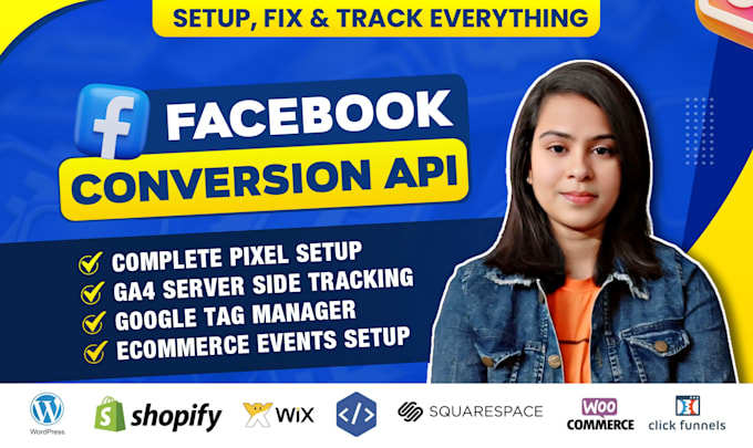 Gig Preview - Setup meta facebook pixel shopify, conversion API, ga4 server side tracking