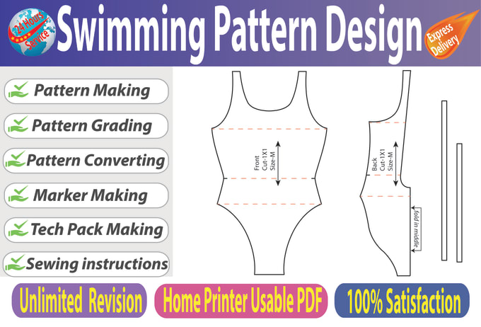 Gig Preview - Make a sewing  pattern for swimming suit