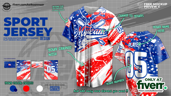 Gig Preview - Design softball jersey uniform in 24h