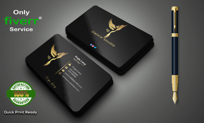 Gig Preview - Design luxury, modern business cards, logo quickly