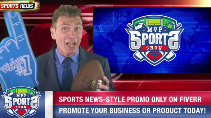 Gig Preview - Create a sports news commercial with a football theme