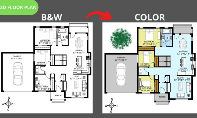 Gig Preview - Draw architectural 2d floor plan in autocad