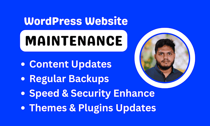 Gig Preview - Provide wordpress website maintenance as your website manager