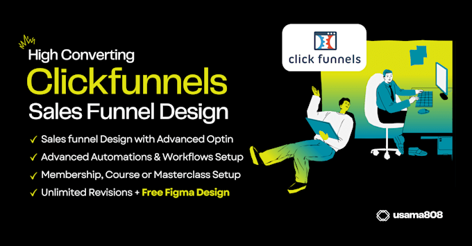 Gig Preview - Design clickfunnels sales funnel, clickfunnels landing page