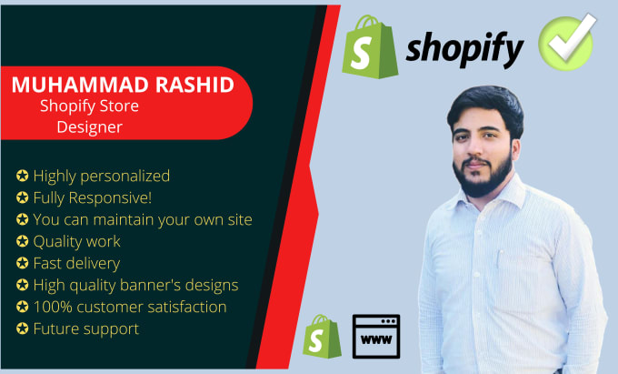 Gig Preview - Design shopify ecommerce store, create shopify website