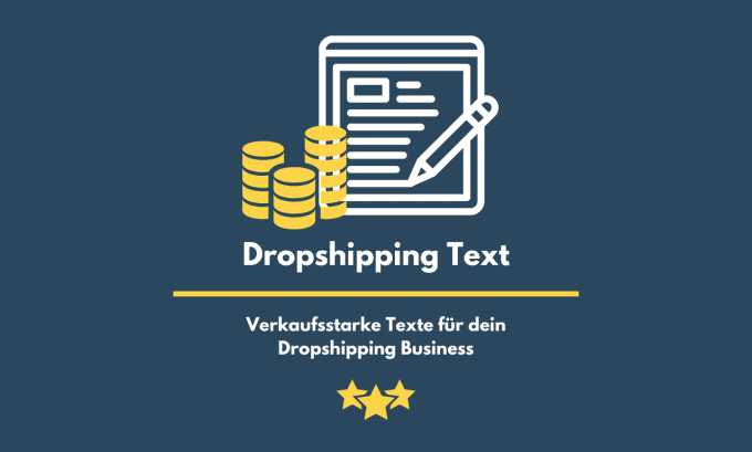 Gig Preview - Create dropshipping text that convert for english and german