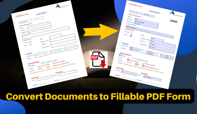 Gig Preview - Convert your documents to fillable PDF form