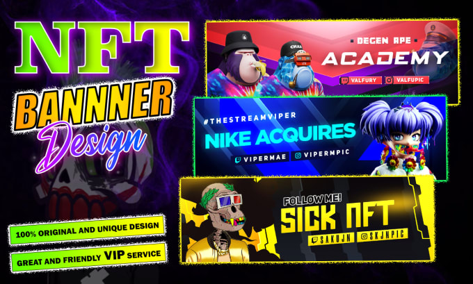 Gig Preview - Design nft banner, crypto banner and opensea header