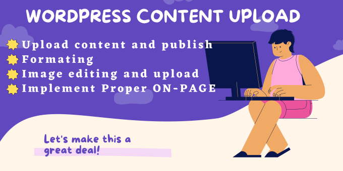 Gig Preview - Do content upload, article upload, publish blog post on wordpress