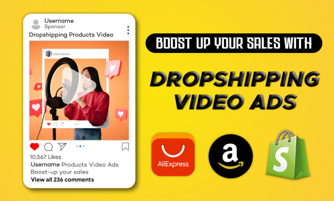 Gig Preview - Make ecommerce and shopify dropshipping products video ads