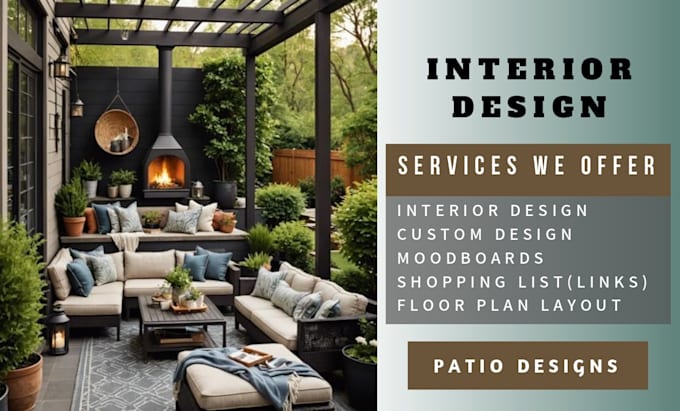 Gig Preview - Design your patio, garden, backyard, front yard, landscapes