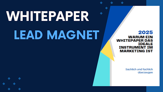 Gig Preview - Write a lead magnet or whitepaper in german