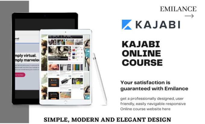 Gig Preview - Kajabi online course, kajabi landing page kajabi website kajabi online course