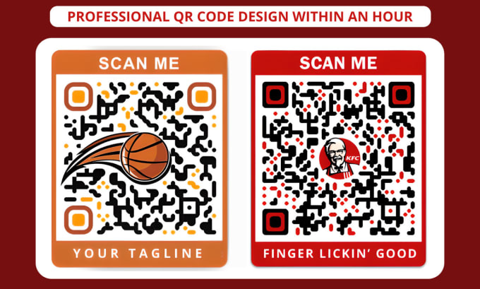 Gig Preview - Make custom and unique qr code design with your logo in a template