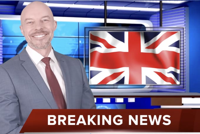 Gig Preview - Be your male british breaking news presenter