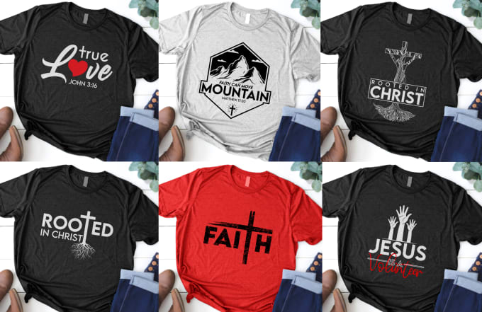 Gig Preview - Create bulk christian t shirt design with bible verse