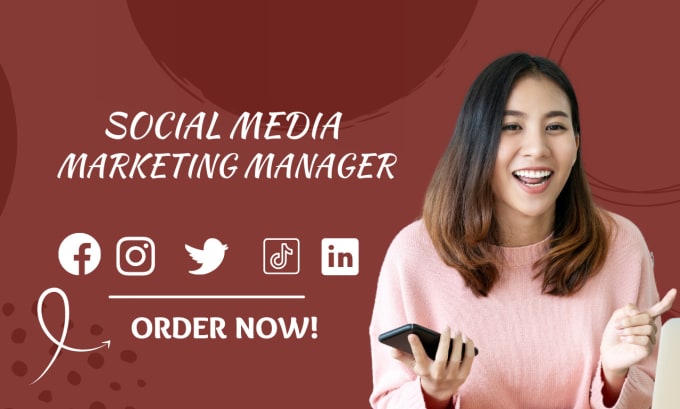 Gig Preview - Be your social media marketing manager and content creator