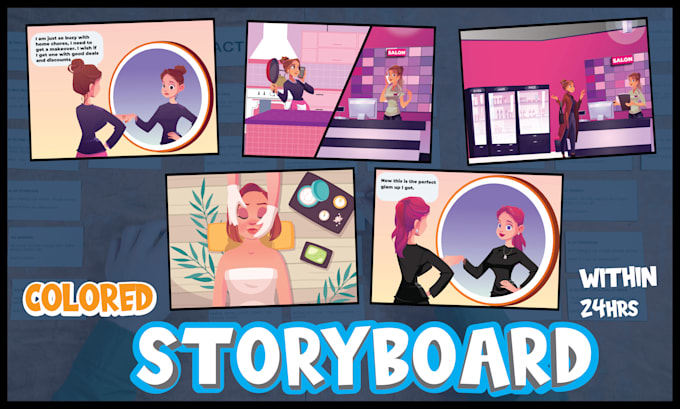 Gig Preview - Illustrate color storyboards for your projects