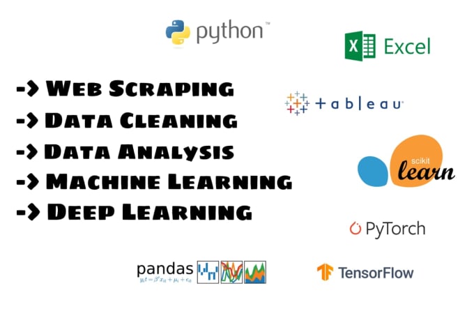 Gig Preview - Do data cleansing, data analysis, and machine learning