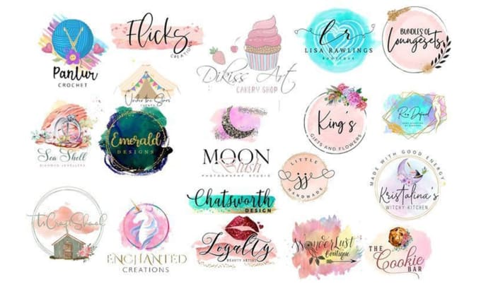 Gig Preview - Design a watercolor logo for your business or brand