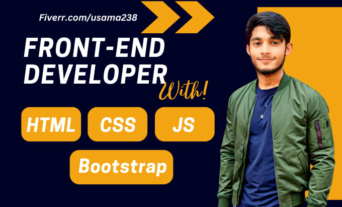 Gig Preview - Be your front end developer with HTML CSS bootstrap and js