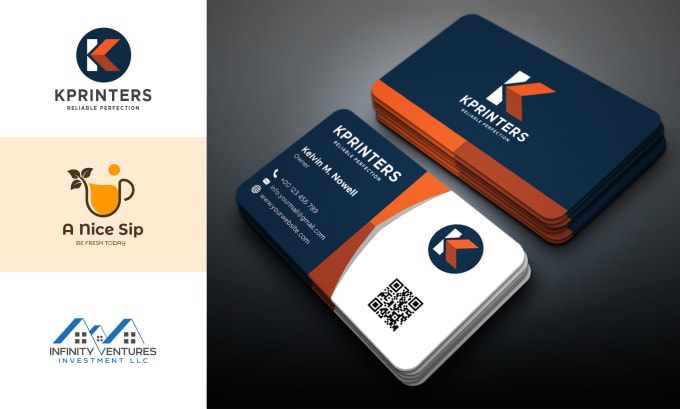 Gig Preview - Do professional modern business card and logo design