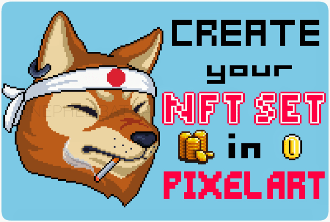 Gig Preview - Create an nft collection in pixel art 1k, 10k, 100k and more