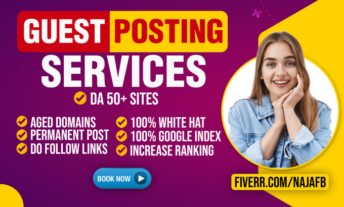 Gig Preview - Provide guest posting services blog posting services on high da DR websites