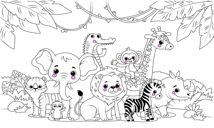 Gig Preview - Make coloring pages in any style for amazon KDP