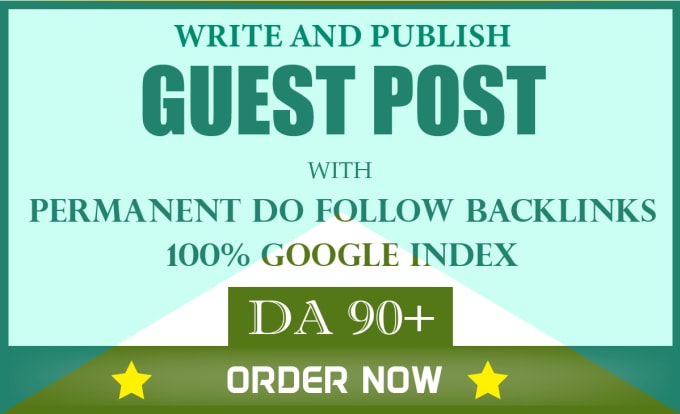 Gig Preview - Do dofollow  guest post backlinks high quality da60 plus website