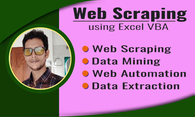 Gig Preview - Do web scraping data mining using excel vba excel macro