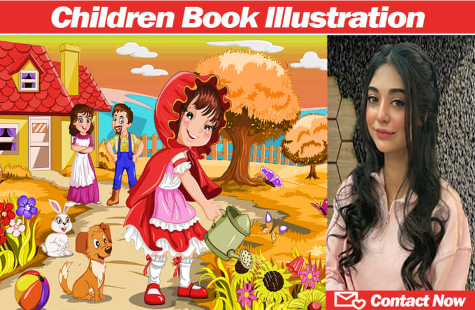 Gig Preview - Illustration  kids, children book, storybook illustration and book cover design